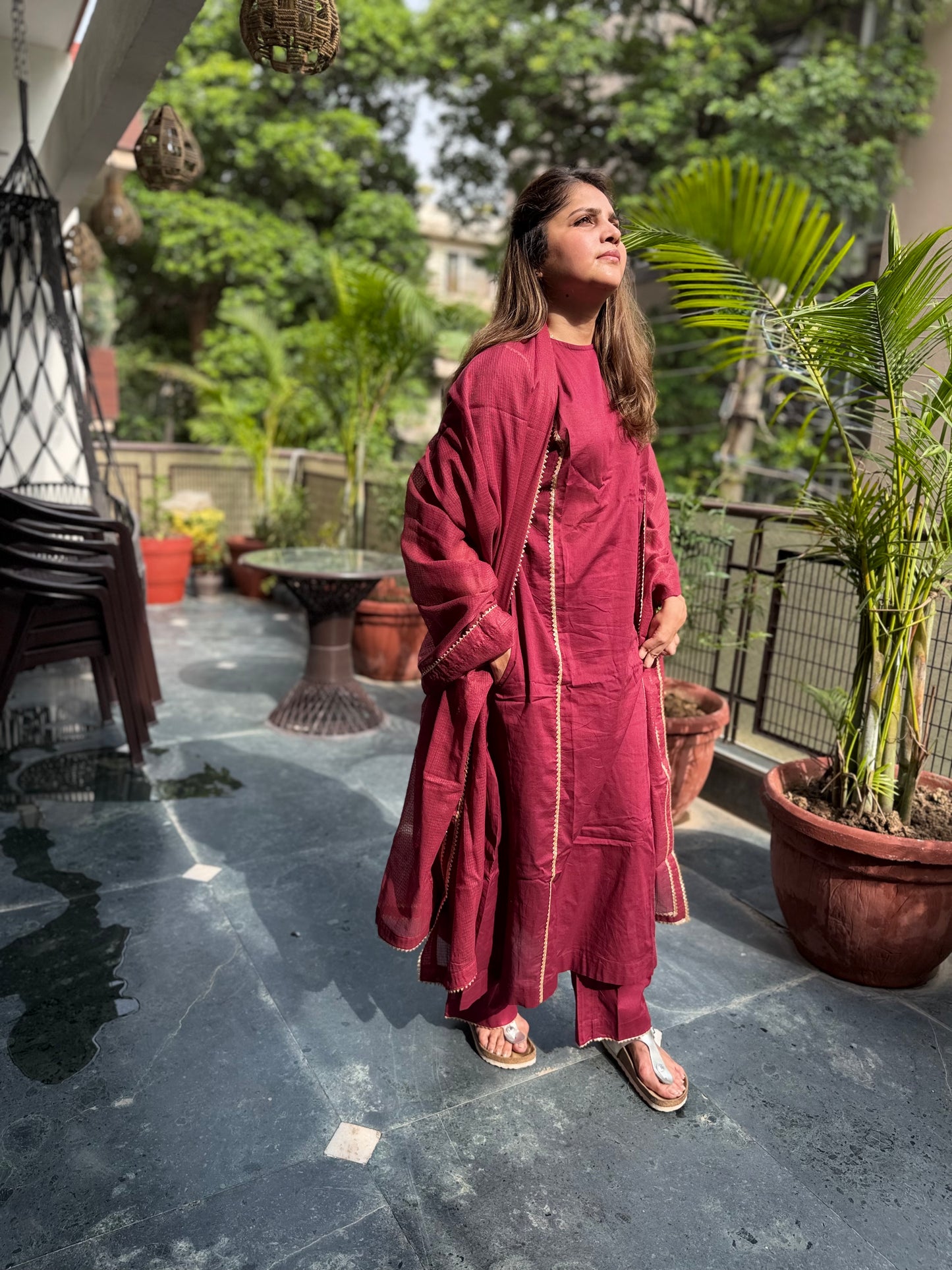 Deep Marsala - Meher Set