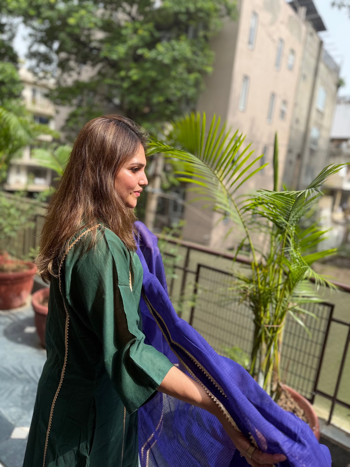 Forest Emerald - Meher Set with Dupatta