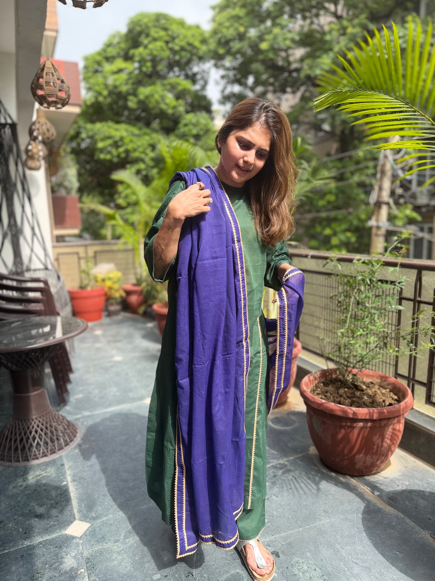 Forest Emerald - Meher Set with Dupatta