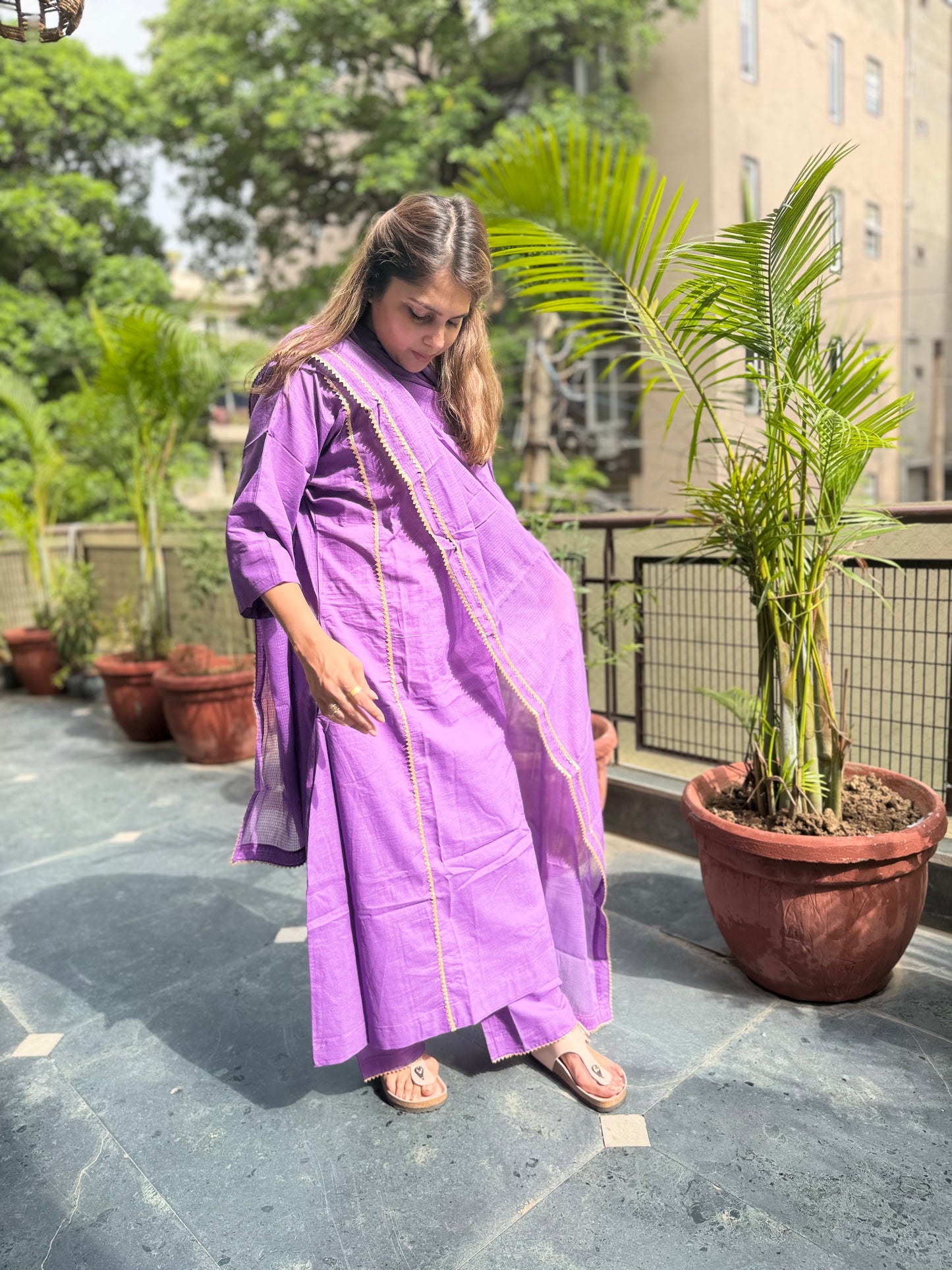 Lavender Mist - Meher Set with Dupatta