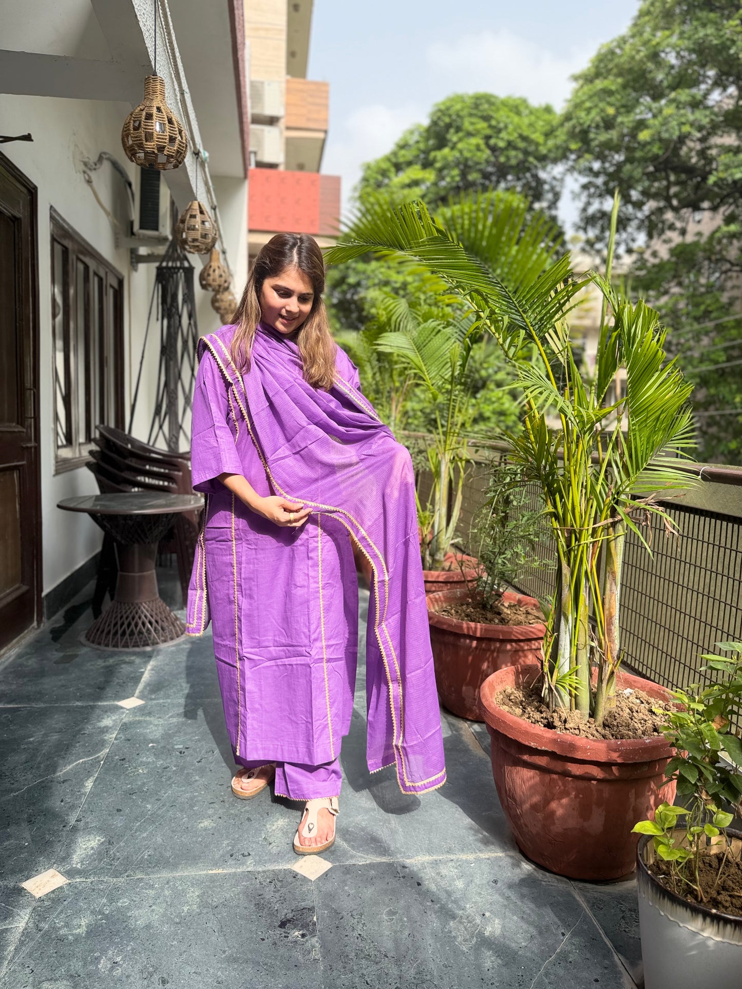 Lavender Mist - Meher Set with Dupatta
