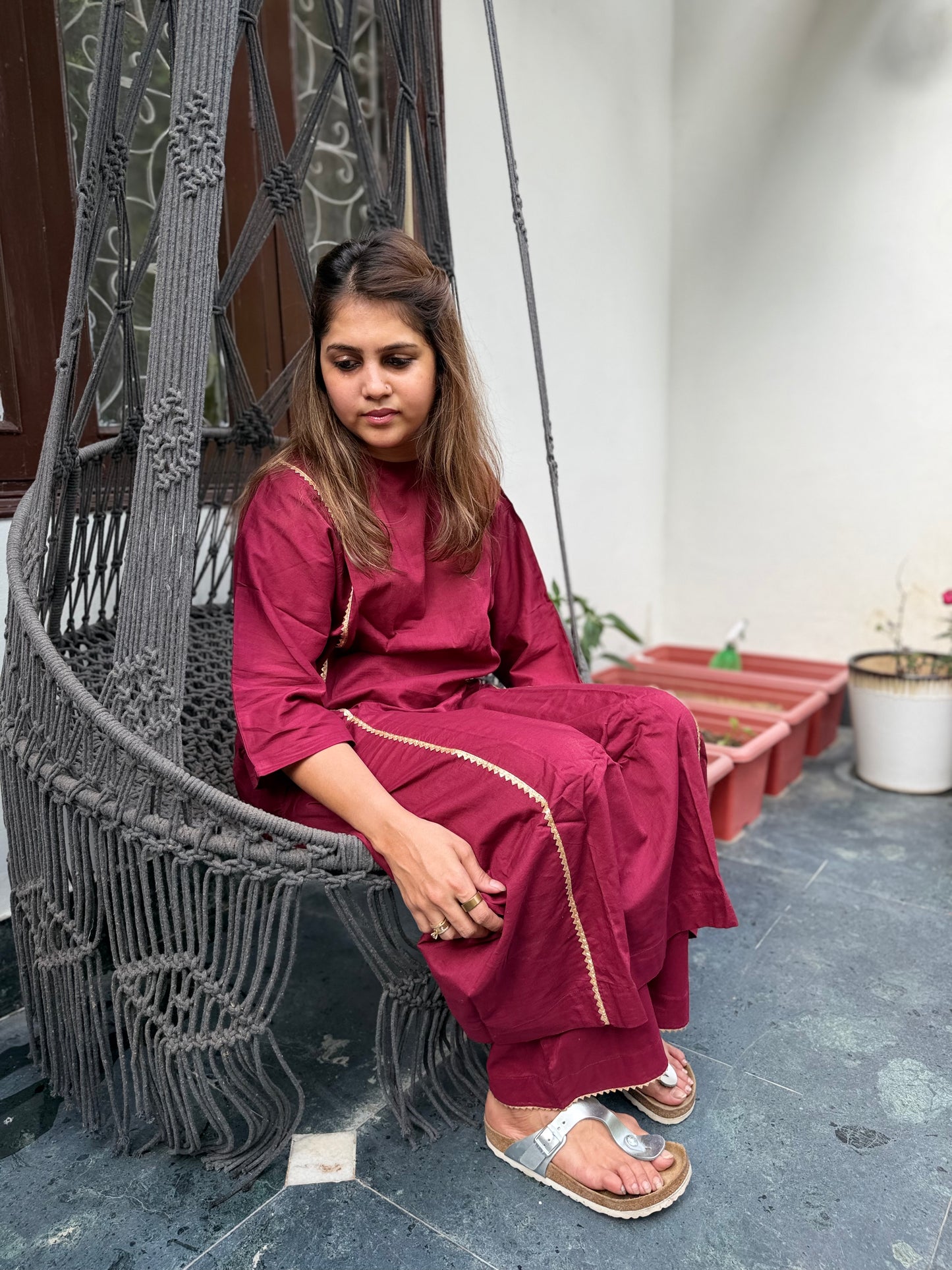 Deep Marsala - Meher Set