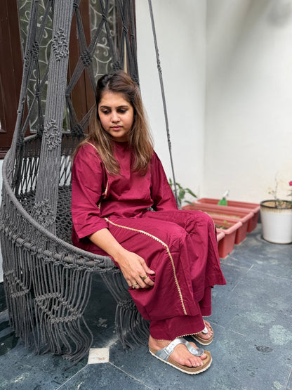 Deep Marsala - Meher Set