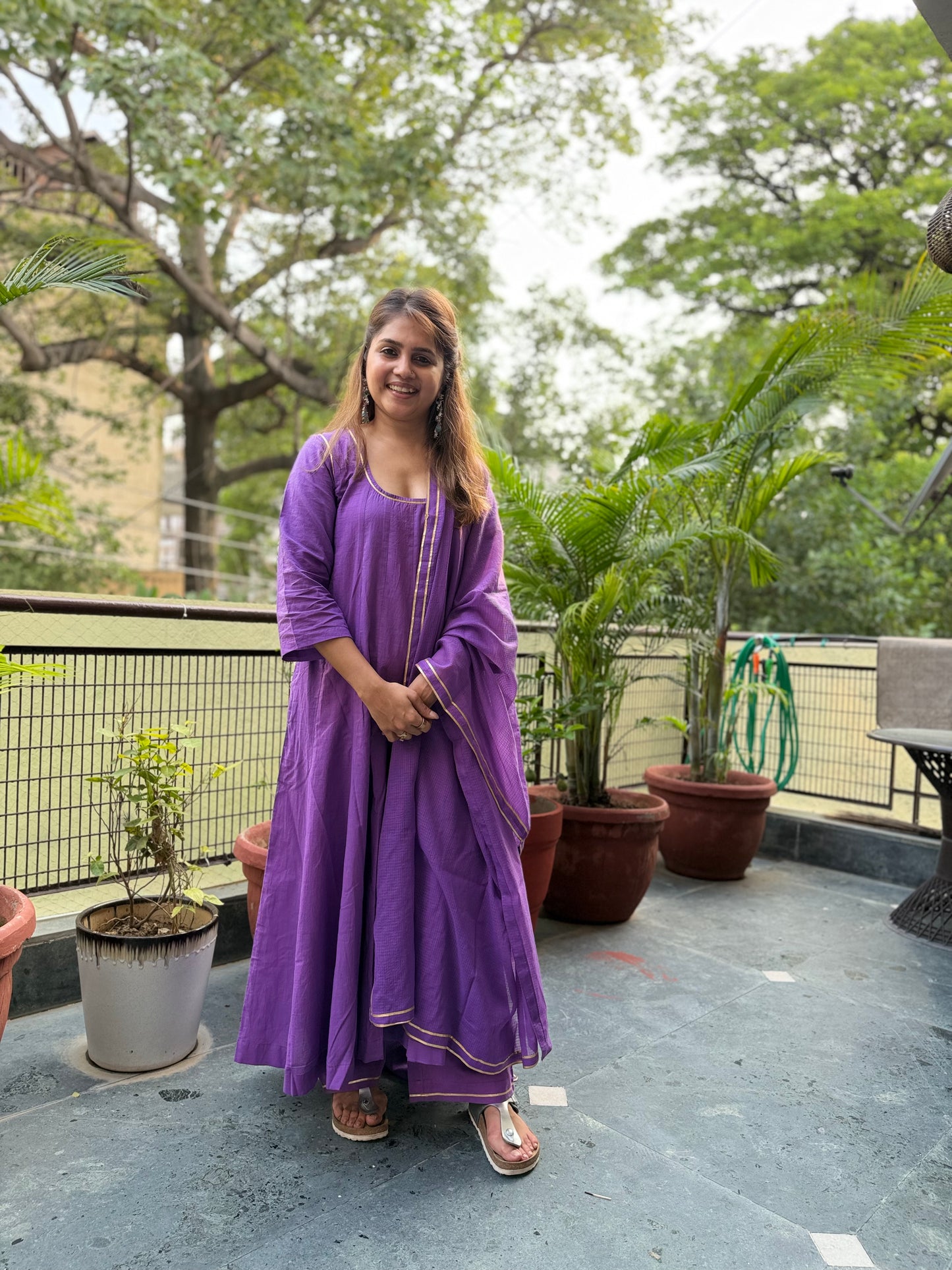 Lavender Mist - Aabha Kalidar with Dupatta