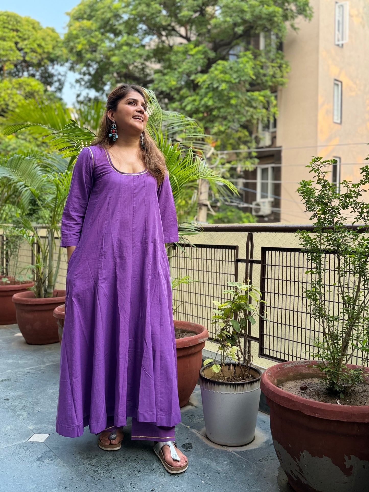Lavender Mist - Aabha Kalidar with Dupatta